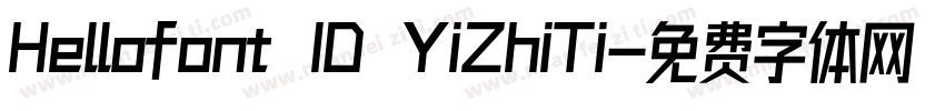 Hellofont ID YiZhiTi字体转换